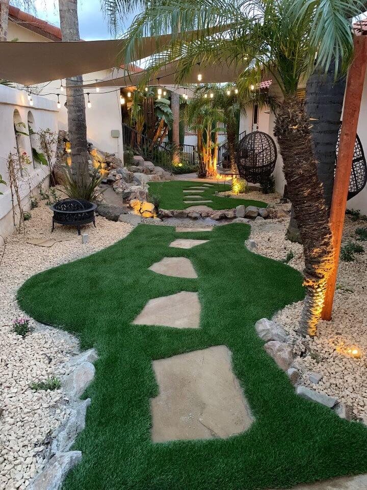 How to Install Artificial Grass Between Pavers on Dirt or Concrete